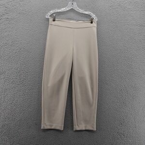 Avenue Montaigne Edith Pants Size 8 Beige Womens Slim Ankle Stretch Made in USA